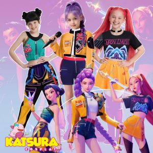 Cosplay Huntrix KPOP DEMON HUNTERS niña