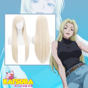 Peluca Rubia platinada 70cm