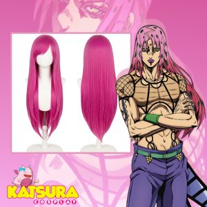 Peluca Rubia Fucsia 70cm