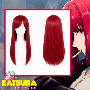 Peluca Roja Burdeo 65cm
