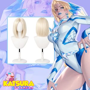 Peluca Melena Rubia platinada sin chasquilla